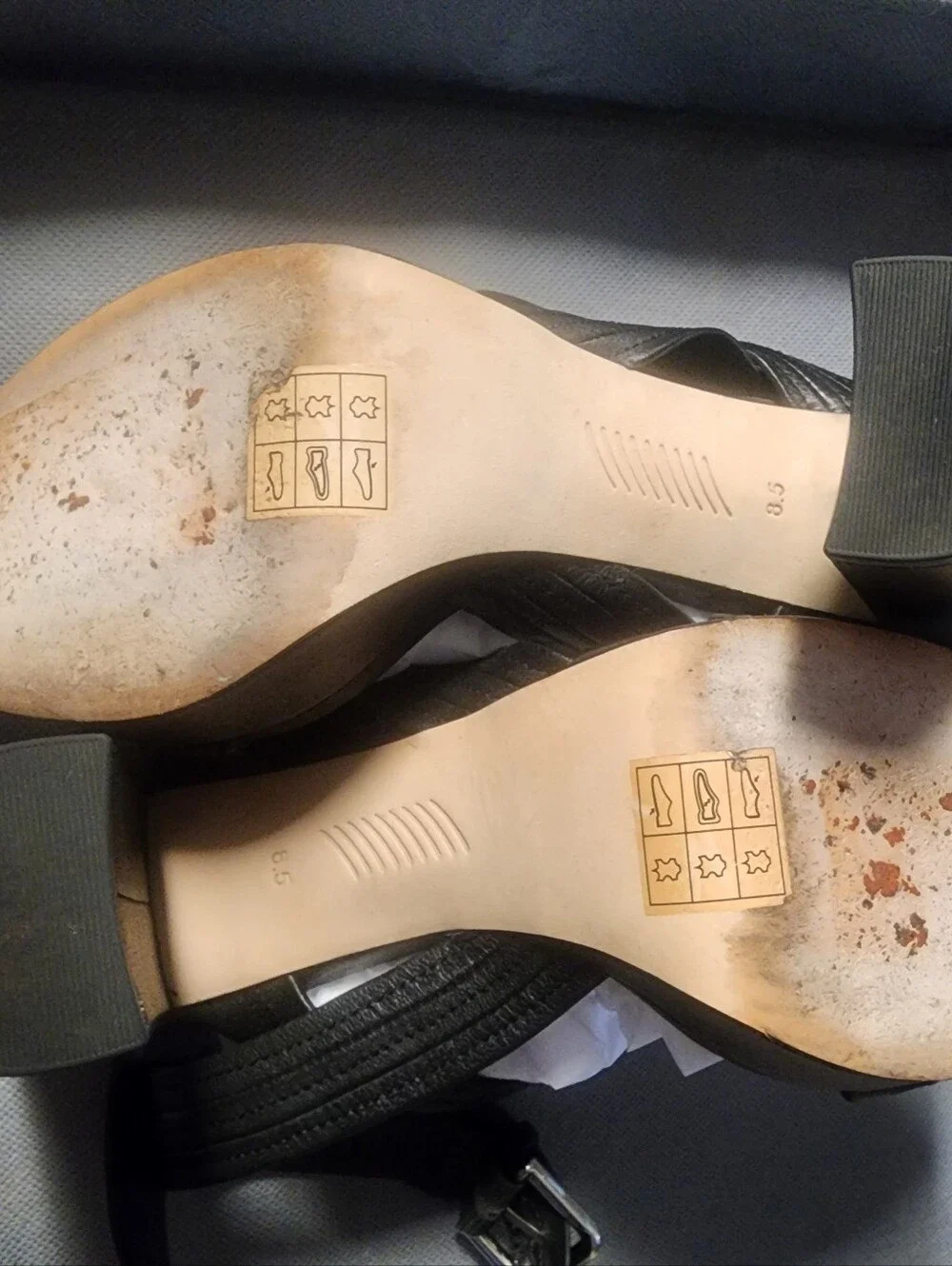 LEATHER PLATFORM HEELS SIZE 8.5 BY PAIGE